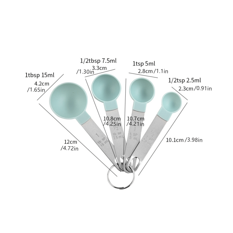 4pcs Stainless Steel Measuring Spoon Set
