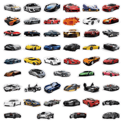 100 Sports Car Graffiti Waterproof Stickers DIY Materials