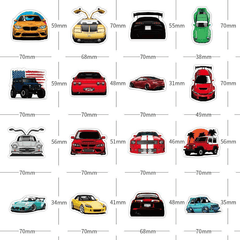100 Sports Car Graffiti Waterproof Stickers DIY Materials