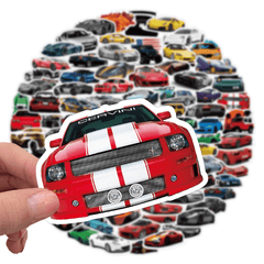 100 Sports Car Graffiti Waterproof Stickers DIY Materials