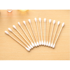 100pcs Wooden Stick Double Head Swab Sanitary Beauty Stick