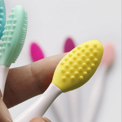 Double Sided Silicone Nose Clean Brush Facial Blackheads Exfoliating