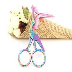 Stainless Steel Gilded Crane Scissors Retro Bird Scissors