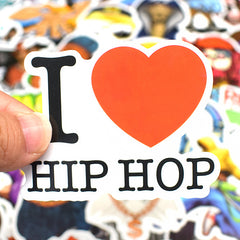 50Pcs Hip Hop Rock Doodle Stickers for Laptop Skateboard Car Decal