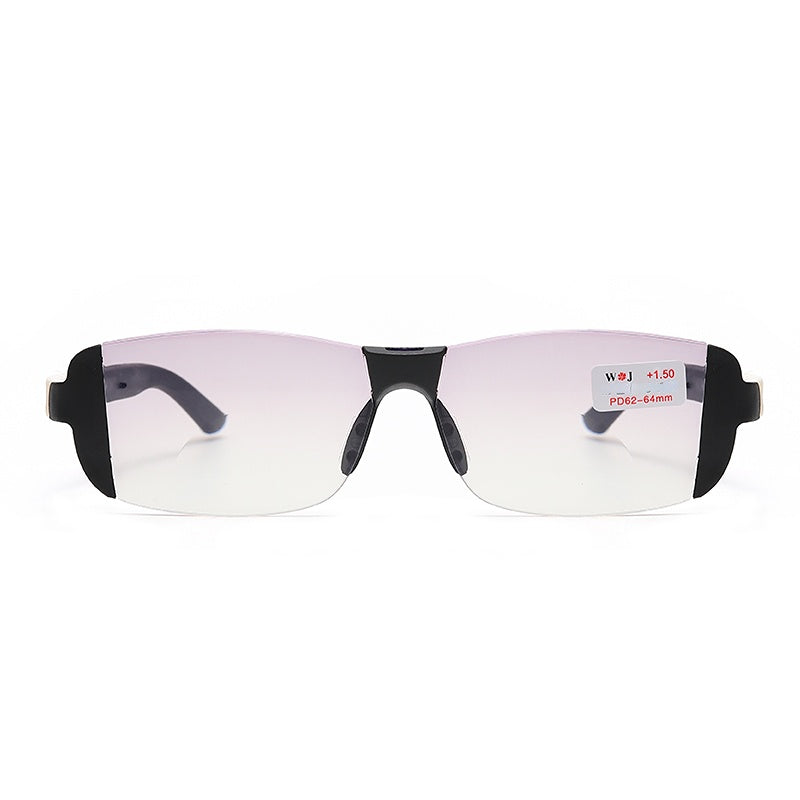 Dual Light Anti Drop Reading Glasses Plastic Frame Unisex