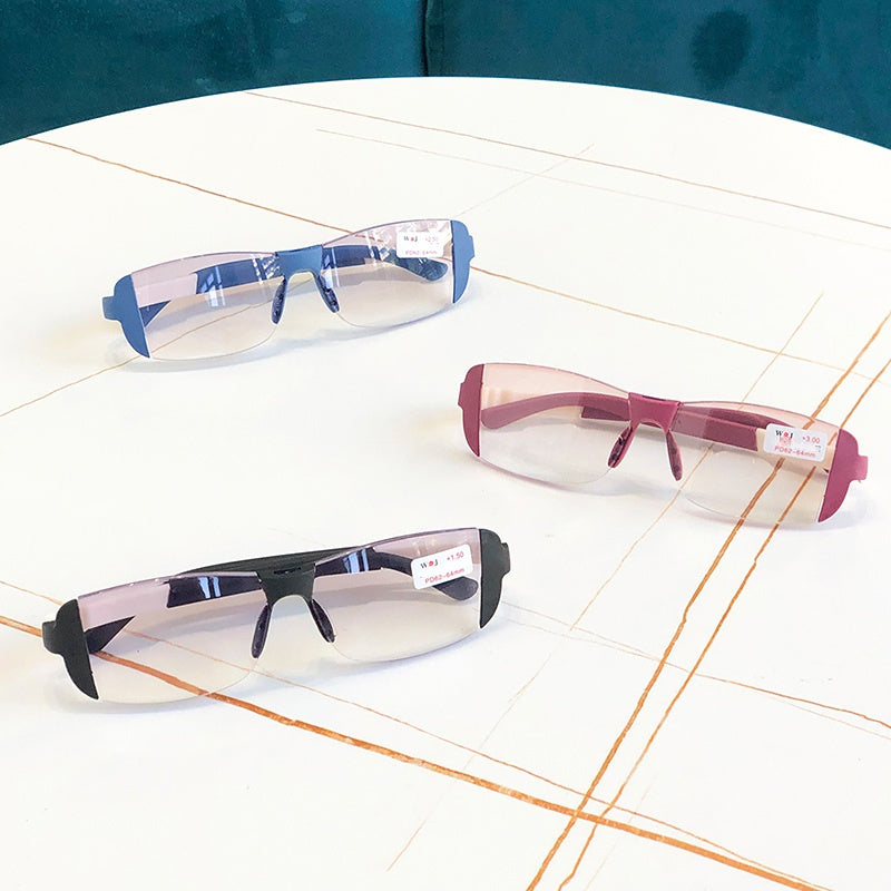Dual Light Anti Drop Reading Glasses Plastic Frame Unisex