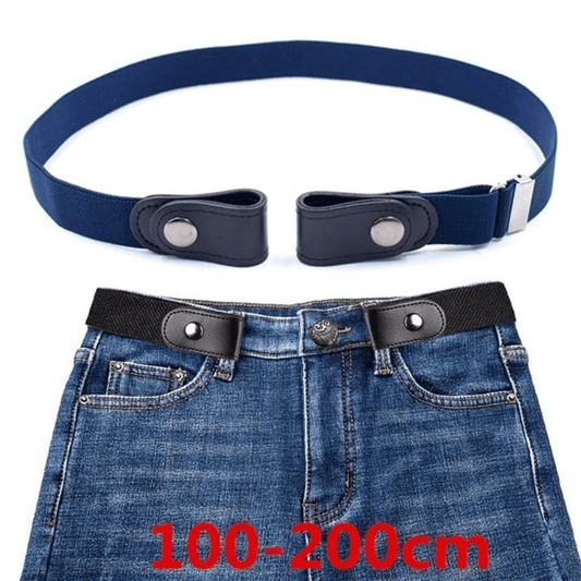 Men's No Buckle Elastic Waist Belt Casual Adjustable Elastic Buckle Belt
