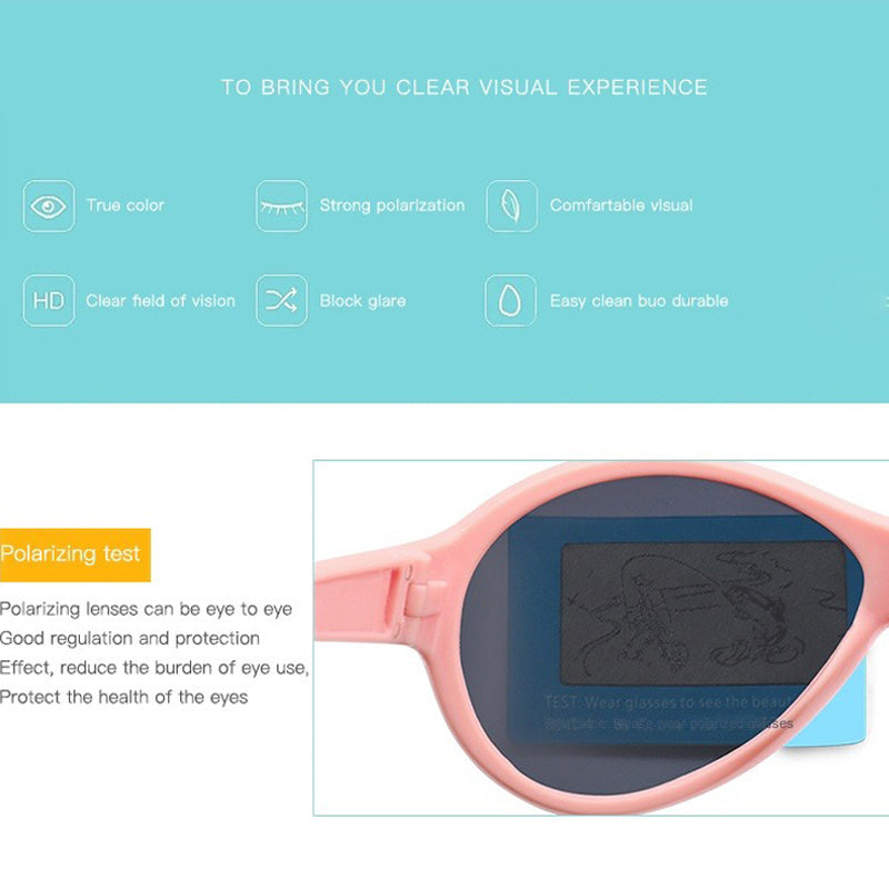 Kids Oval Polarized Sunglasses UV400 Outdoor Travel