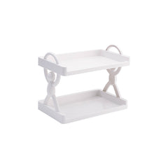 2 Layer Figure Shape Wall Mount Guard Rail Storage Rack