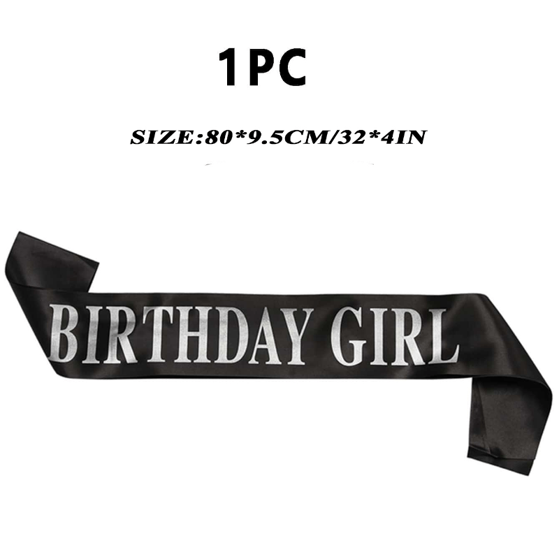 Glitter Satin Belt Happy Birthday Adult Party Decoration Gift