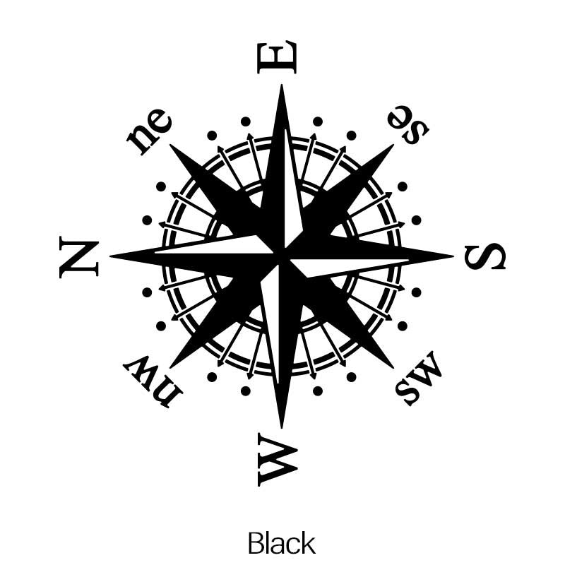 Reflective Compass Car Sticker Vinyl Decal - Self Adhesive