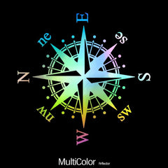 Reflective Compass Car Sticker Vinyl Decal - Self Adhesive