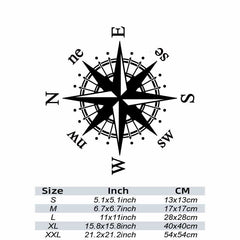 Reflective Compass Car Sticker Vinyl Decal - Self Adhesive