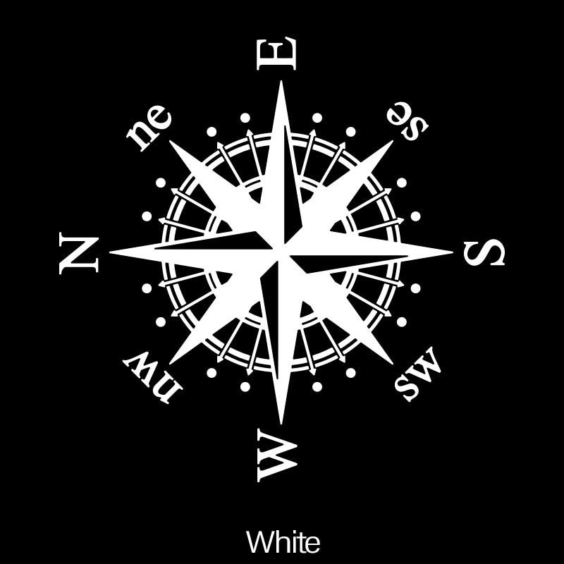 Reflective Compass Car Sticker Vinyl Decal - Self Adhesive