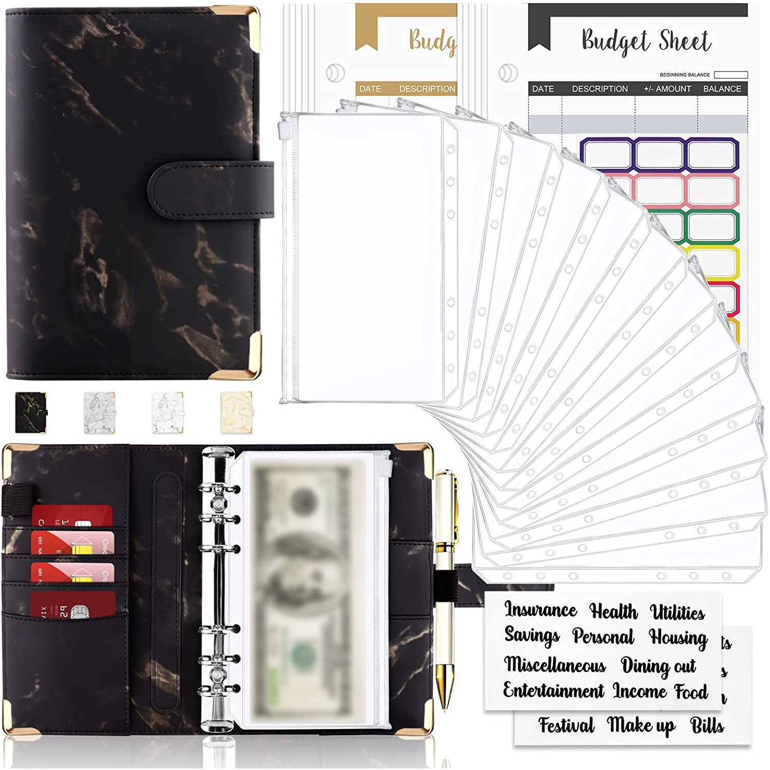 A6 Marble Print Journal Set - Stay Organized & Stylish