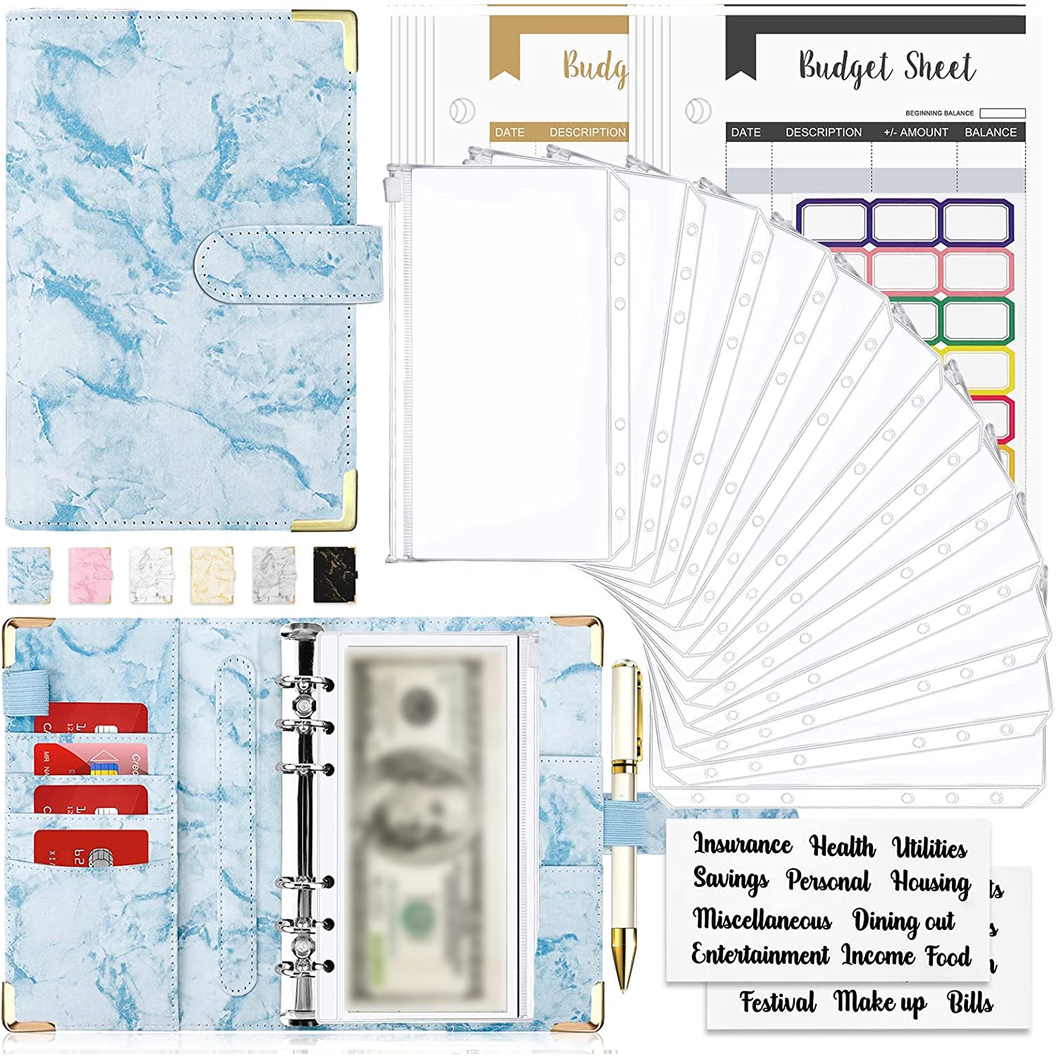 A6 Marble Print Journal Set - Stay Organized & Stylish