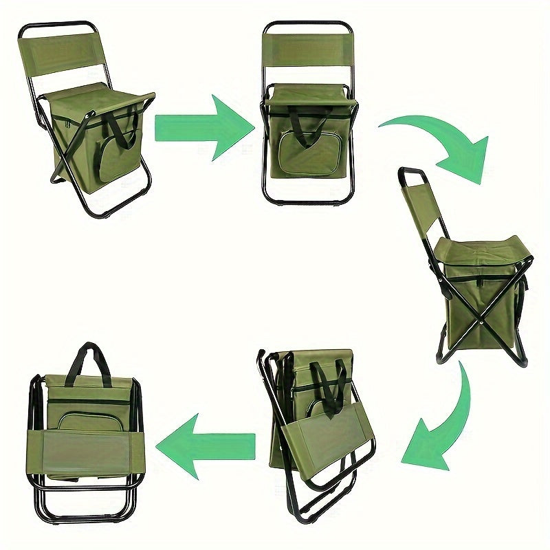 Fishing Chair With Cooler Bag Portable Lightweight Outdoor Chair For Fishing