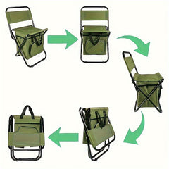 Fishing Chair With Cooler Bag Portable Lightweight Outdoor Chair For Fishing