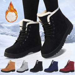 Women's Winter Thermal Snow Boots Warm Plush Lined Lace Up Boots