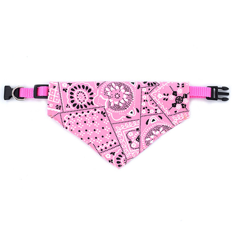 Stylish Printed Dog Bandanas with Buckle - Keep Your Pet Clean and Fashionable