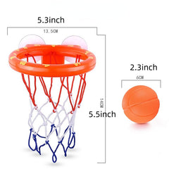 Baby Shower Bath Toy Set Basketball Hoop & Balls Boys Summer Playset