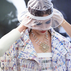 Clear Bucket Hat Women Sun Visor Waterproof Rain Transparent Plastic Wide Brim