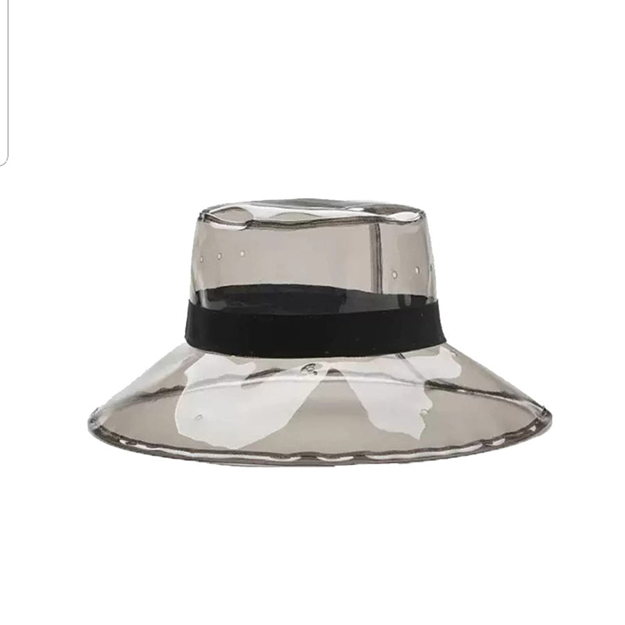 Clear Bucket Hat Women Sun Visor Waterproof Rain Transparent Plastic Wide Brim