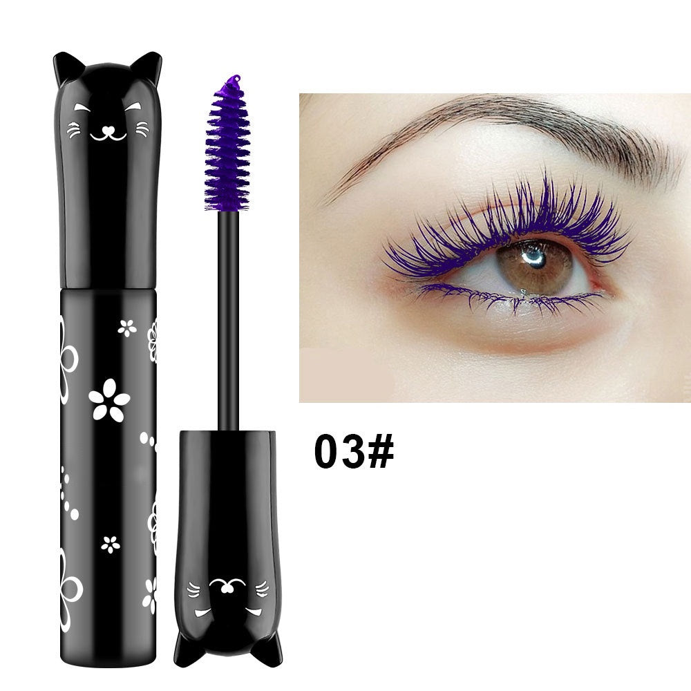 Waterproof Mascara 6 Colors Curl Defined Eyelashes Pink Purple Coffee Ink