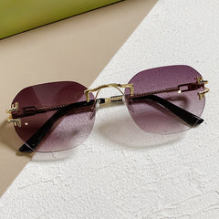 Y2K Gradient Rimless Sunglasses UV400