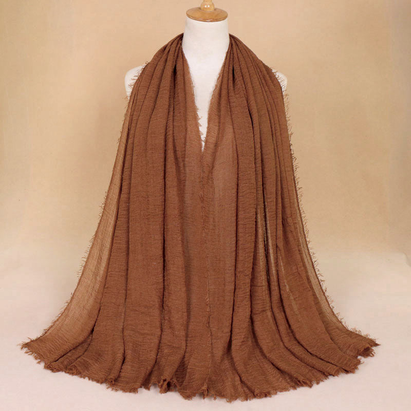 Solid Colour Hijab Plain Shawl Women's Headband Scarf Hijab Bandana