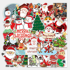 50pcs Christmas Waterproof Decorative Graffiti Stickers