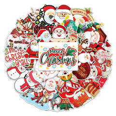 50pcs Christmas Waterproof Decorative Graffiti Stickers
