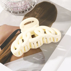 Vintage Hollow Out Hair Claw Frosted Hair Clip Women's Accessories