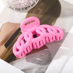 Vintage Hollow Out Hair Claw Frosted Hair Clip Women's Accessories