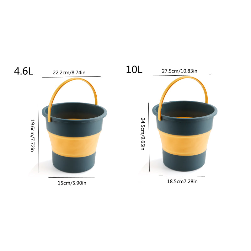 1pc Collapsible Bucket for Car Washing Fishing Cleaning Camping Gardening