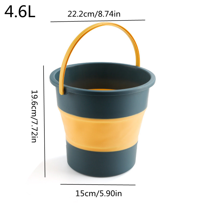 1pc Collapsible Bucket for Car Washing Fishing Cleaning Camping Gardening