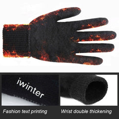 Men's Winter Windproof Cycling Gloves Thicken Warm Wool Cash