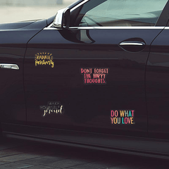 50Pcs Inspirational Words Stickers Waterproof for Car Laptop Phone Water Bottle