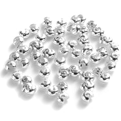 100pcs C Shape Crimp End Beads Open Stopper Beads Jewelry Making Accessories