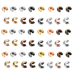 100pcs C Shape Crimp End Beads Open Stopper Beads Jewelry Making Accessories