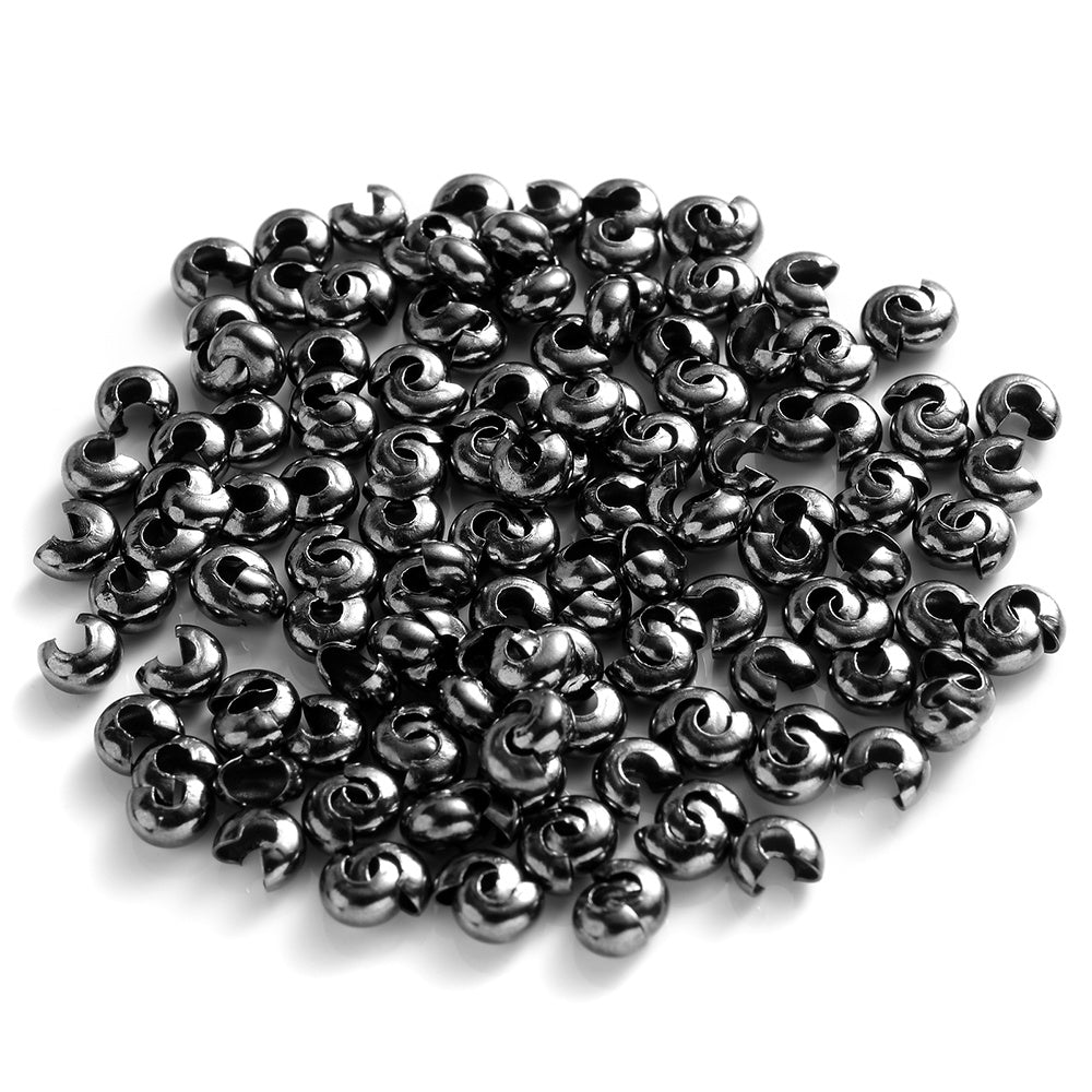 100pcs C Shape Crimp End Beads Open Stopper Beads Jewelry Making Accessories
