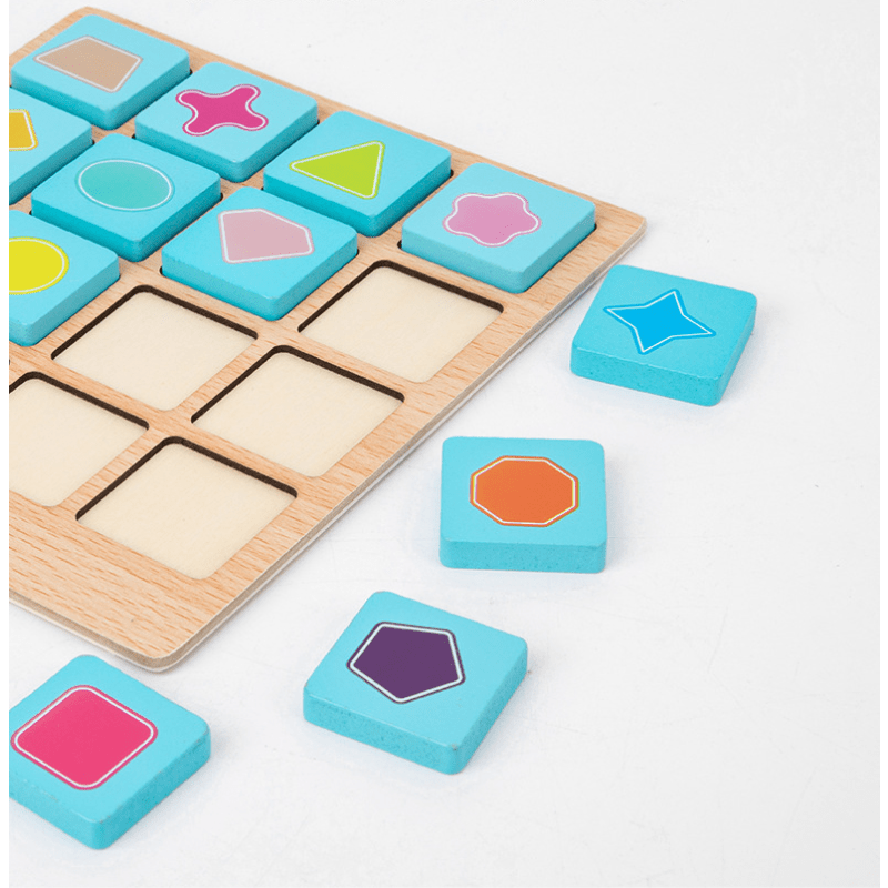 Montessori Puzzle Board Game + Photo Memory Chess