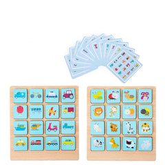 Montessori Puzzle Board Game + Photo Memory Chess
