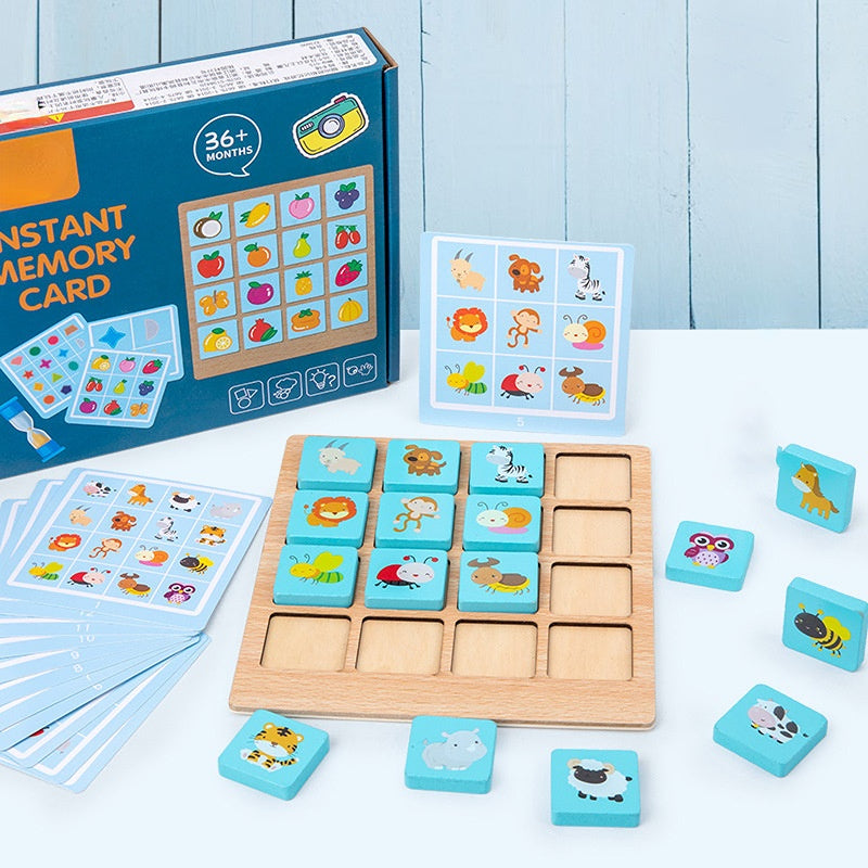 Montessori Puzzle Board Game + Photo Memory Chess