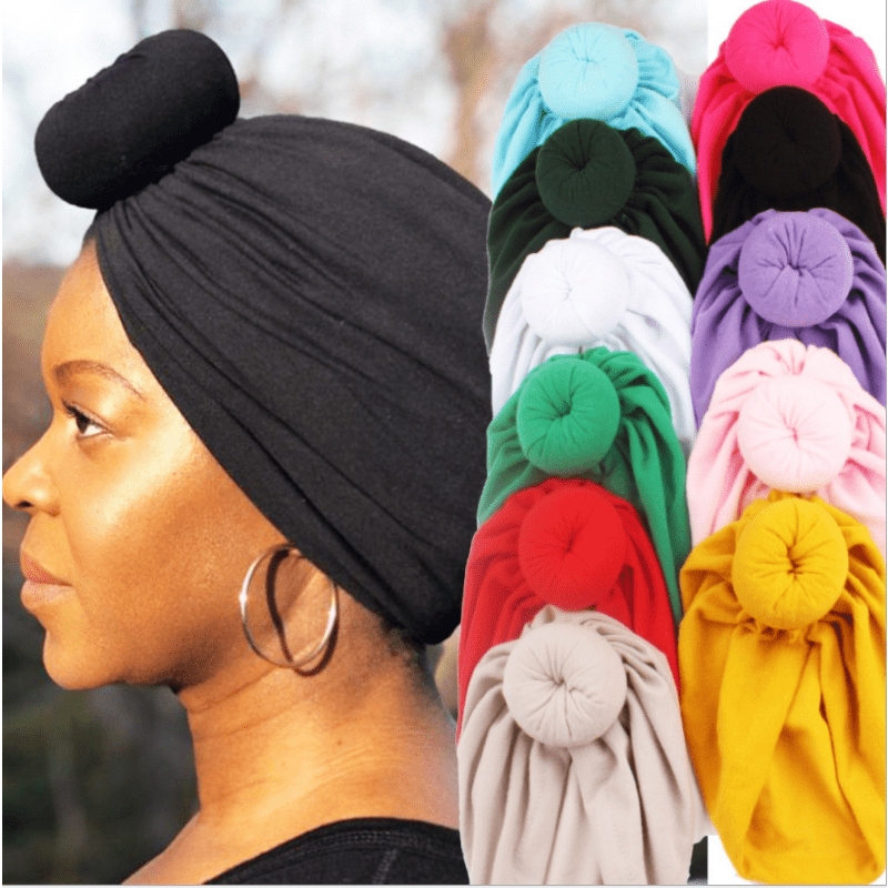 Indian Turban Bandanas Headband Stretchy Turban Hat Chemo Hijab
