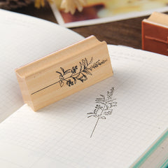 Vintage Flower Grass Collection Stamp Wooden Rubber Stamps For Scrapbooking