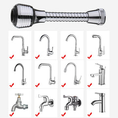 360 Rotatable Bubbler High Pressure Faucet Extender Water Saving