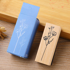 Vintage Flower Grass Collection Stamp Wooden Rubber Stamps For Scrapbooking