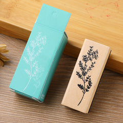 Vintage Flower Grass Collection Stamp Wooden Rubber Stamps For Scrapbooking