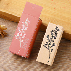 Vintage Flower Grass Collection Stamp Wooden Rubber Stamps For Scrapbooking